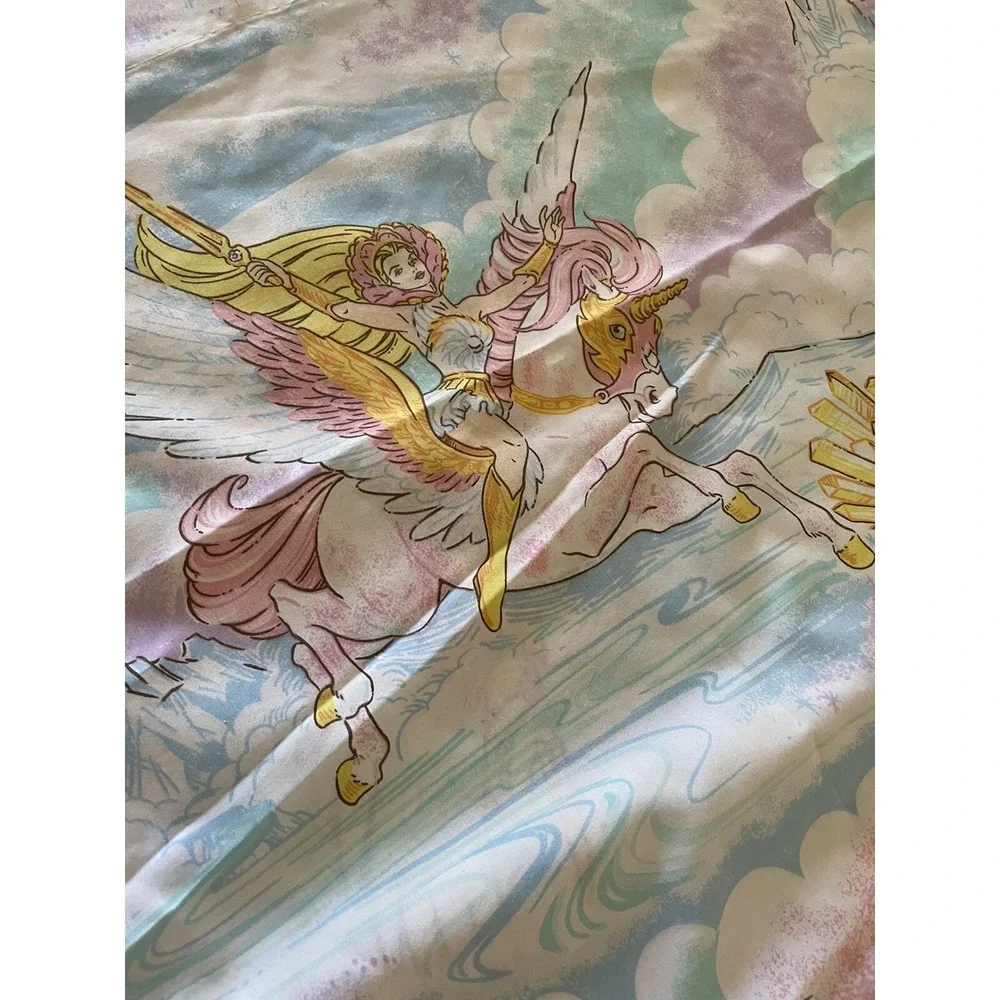 Vintage She-Ra Twin Flat Bed Sheet‎ Princess of Power 1985 Mattel USA Rare HTF